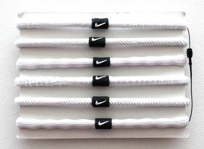 Paquete de 6 corbatas para cabello Nike Flex acanaladas para adultos blanco/negro Foto 1 de 2