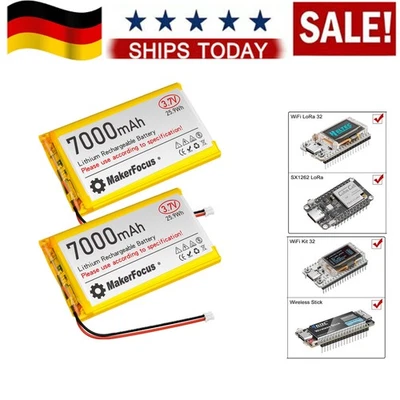 2Stk 3,7V 7000mAh 1260110 Li-Polymer-Akku (wiederaufladbar) für GPS MP3-Player - Bild 1 von 4