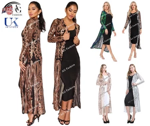 Mantones envolventes de capa de lentejuelas Gatsby de la década de 1920 mangas largas boda noche fiesta - Imagen 1 de 6