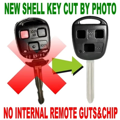 FUNDA LLAVE CORTE POR FOTO PARA TOYOTA FJ Cruiser Land Cruiser 2005-14 LLAVE MANDO A DISTANCIA Foto 1 de 2