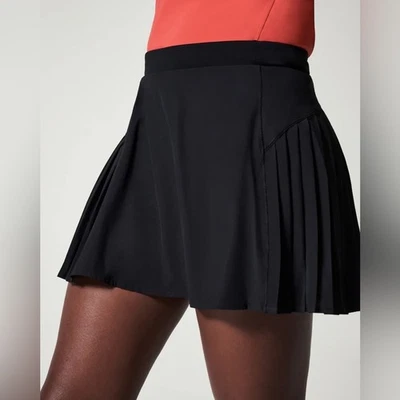 SPANX: THE GET MOVING PLEATED SKORT, 14" - VERY BLACK - Image 1 of 4