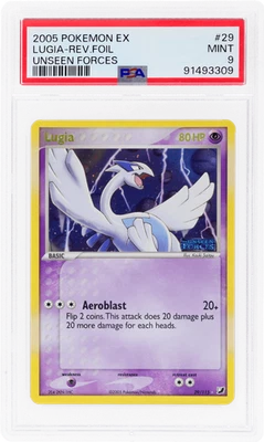 2005 Pokemon Ex Unseen Forces Lugia Reverse Holo #29 PSA 9 - Image 1 of 2