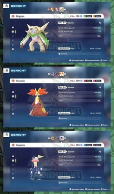 Brigaron Fennexis Quajutsu Shiny/ non shiny Max. EV 6IV/ DV ZA Legenden: Z-A - Bild 1 von 2