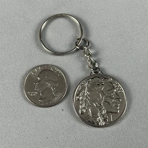 American Indian Relief Council Nickel Penny Repro Charm Keychain Key Ring #54848 - Picture 1 of 2