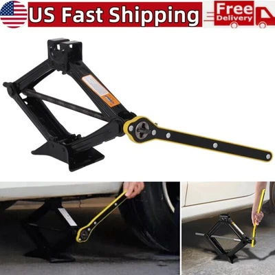 2 Ton Scissor Jack with Hand Crank Portable Repair Tool for Car SUV Trailer MPV - Image 1 of 4