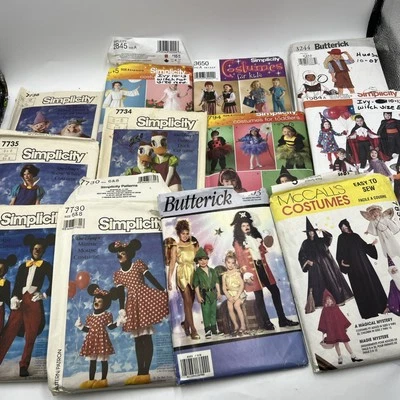 Vintage Simplicity Lot of Costumes Mixed Lot Disney Princess Chef and More - Image 1 of 4