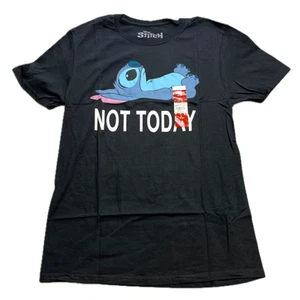 Disney Movie Lilo & Stitch Stitch Lying On His Back Not Today Tee Shirt Medium - Picture 1 of 9
