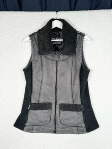 Gilet Kuhl Dani donna grigio medio nero foderato sherpa cultura montagna zip intera - Foto 1 di 11