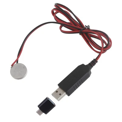 MARKENLOS USB to 3V CR2032 Dummy Battery Charge Cable for CR2032 3V Battery+Type-C Adapter
