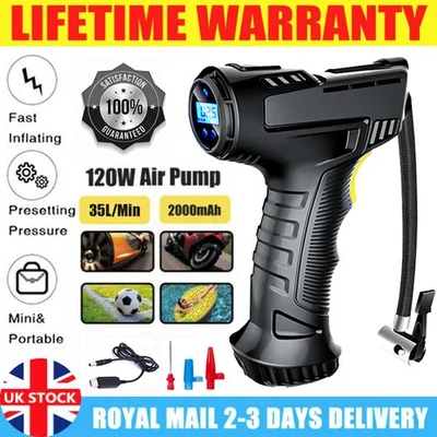 Car Tyre Inflator Pump Cordless Pump 12V Electric Car Tire Air Compressor Pump-