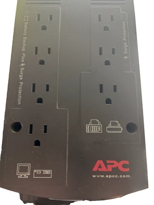 APC Back UPS Pro 500 Surge Protector 7 Outlet Data Cable NO Battery - Image 1 of 4