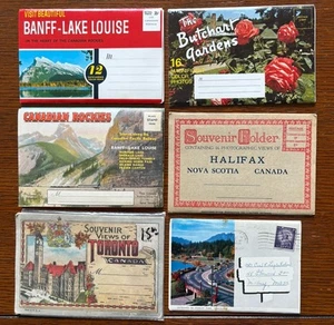 Vintage Lot (12) assorted CANADA SOUVENIR POSTCARD  FOLDERS - Picture 1 of 2