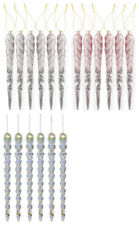 13cm Christmas Hanging Icicles / Ornaments Tree Decorations / Choose Colour