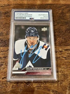 Valeri Nichushkin IP Signed Upper Deck Card PSA DNA Slab Avalanche Autographed - Picture 1 of 2