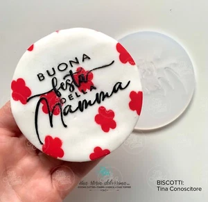 Buona Festa Della Mamma Formine Biscotti Cookie Cutter Rilievo D 8cm - Imagen 1 de 1