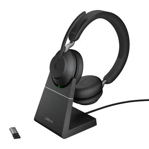 Jabra Evolve2 65 Wireless BITTE LESEN PC Headset with Charging Stand – Noise Can - Afbeelding 1 van 7