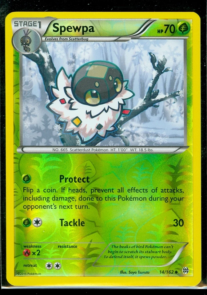 Pokemon SPEWPA 14/162 - XY BREAKthrough - Rev Holo - MINT - Image 1 of 1