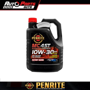 Penrite MC-4ST 10W-30 100% PAO Ester 4 Stroke Motorcycle Oil 4L | MC410W-30004 - Picture 1 of 3