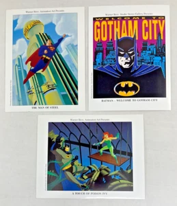 PROMO CARDS: WARNER BROS. ANIMATION ART POSTCARDS DC SUPERMAN ANIMATED 3 Diff - Picture 1 of 3