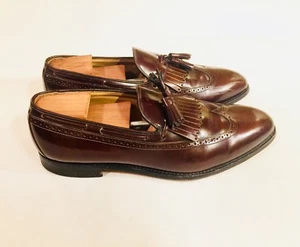 Johnston & Murphy Aristocraft Size 10 /Brown Wingtip Tassel Loafer - Picture 1 of 7