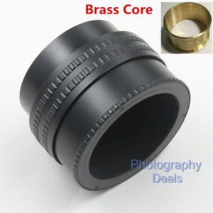 Brass M58 to M42 25-55mm Adjustable Focus Helicoid Lens Macro Mount Tube Adapter