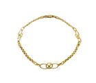 18ct 18k Yellow Gold Italian Weave Woven Link Bracelet 4.6 Grams 20cm. Brand New