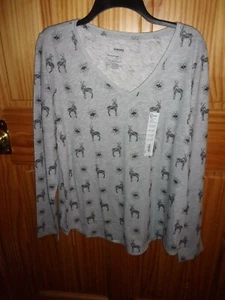 SONOMA LONG SLEEVE TEE - LARGE - GREY PRINT - RET@ $16.00(BLK-5-106) - Picture 1 of 4