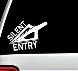 Silent Entry Decal Sticker Car Truck SUV VAN Compound Bow Arrow Broadhead D1062 - Picture 1 of 2