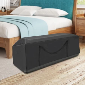 Black 2pcs Patio Cushion Storage Bag Cushion Storage Bag 9.84*7.87*1.97 in NEW - Picture 1 of 16