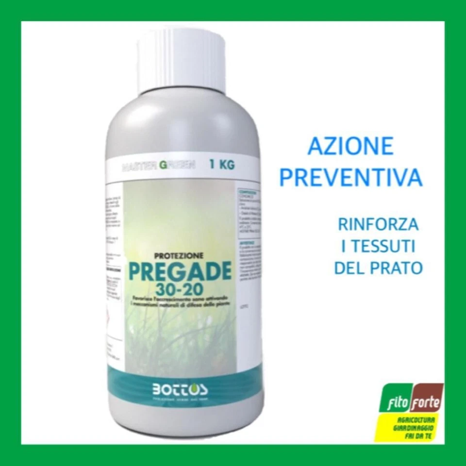 CONCIME PROTEZIONE PREGADE 30-20 BOTTOS 1KG FOSFORO POTASSIO PRATO PREVENTIVO - Immagine 1 di 1
