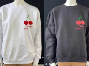 H.O.S Long Sleeve Cherry Perfection Print Sweatshirt Comfort - Picture 1 of 8
