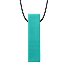 Chew Jewelry Brick Stick Xt Sensory Chew Necklace By Ark Extra Tough Teal Smooth