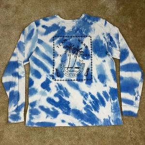 Chubbies Wave Pool Mens T Shirt XL Blue Long Sleeve Stretch Beach Casual Pocket - Picture 1 of 16