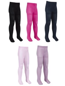 Girls Plain Microfibre 60 Denier Tights Ages 3 - 12 Years - Picture 1 of 11