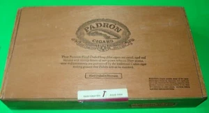 Padron Cigars 3000 Natural Hinged Empty Wooden Cigar Box 10 1/2" x 6" x  1 7/8"  - Picture 1 of 10