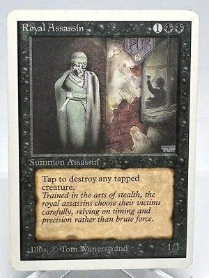 Royal Assassin Unlimited Black Rare LP-MP MAGIC MTG CARD Vintage 1994 - Image 1 of 2