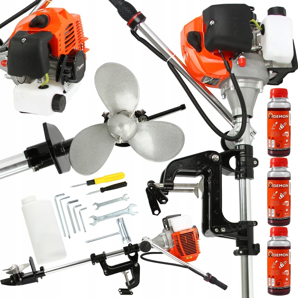 Benzin aussenborder Bootsmotor Benzinmotor Außenborder Für Pontoon 5PS 2Takt+ Öl - Bild 1 von 4