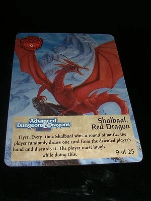 Shalbaal Red Dragon 9 of 25 Spellfire Dungeons & Dragons First Edition CHASE CCG - Image 1 of 2
