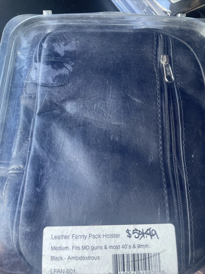 Tagua Leather Fanny Pack Gun Holster - Medium - Fits most 9mm/40S&W - LFAN-001 - Image 1 of 3