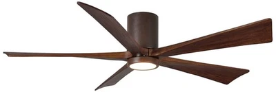 60" Matthews Irene-5HLK Bronze Hugger LED Ceiling Fan with Remote - Image 1 of 2