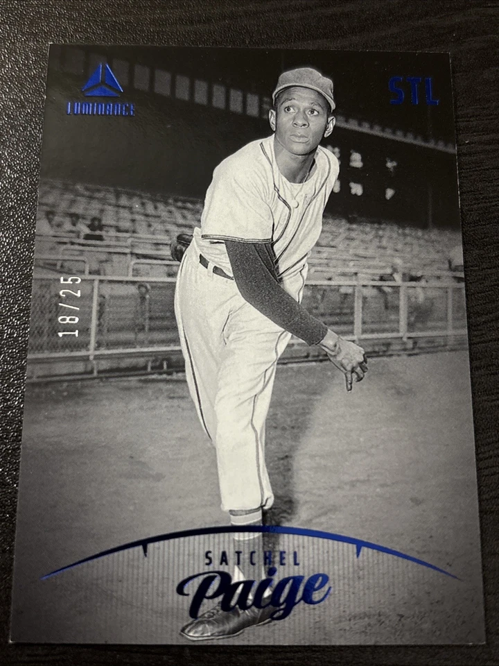 Satchel Paige # 18/25 Luminance Blue 2023 Panini Chronicles Low Numbered SP HOF - Image 1 of 1