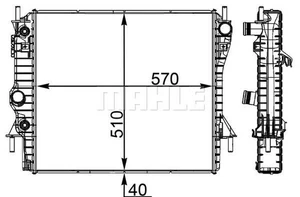 MAHLE CR 1965 000P RADIATOR ENGINE COOLING - Picture 1 of 8