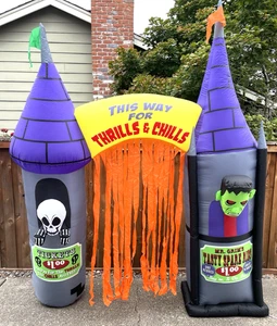 Halloween Nervenkitzel & Schüttelfrost luftgeblasen aufblasbar 9,5 Fuß hoch Karneval Torbogen - Bild 1 von 5