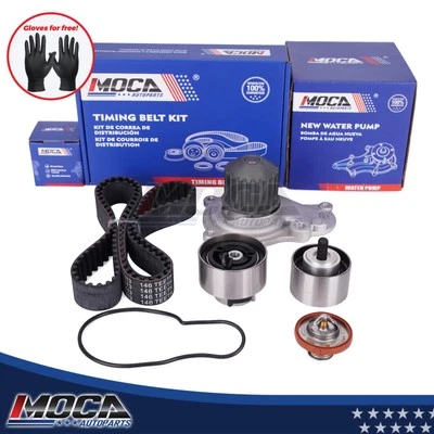Timing Belt Kit Water Pump Thermostat for 97-02 Chrysler Dodge Plymouth Jeep 2.4 - Image 1 of 4