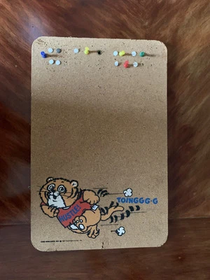 Vintage 17 X 11 in 1981 Cartoon Cork Board Includes Tacks - Image 1 of 4