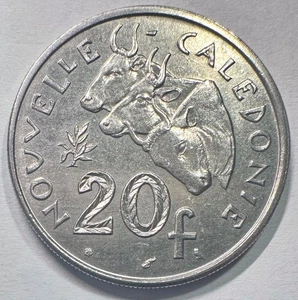 1970 New Caledonia 20 Francs, AU - Picture 1 of 2