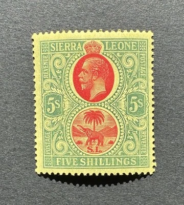 Sierra Leona SG 126 5s Rojo y Verde/Amarillo COMO NUEVO - CAT £35 Foto 1 de 2