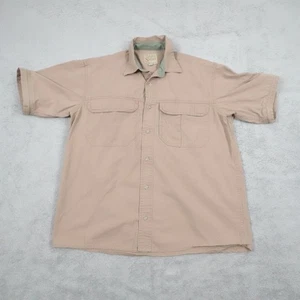 Cabelas Safari Series Shirt Mens Medium Short Sleeve Button Up Outdoor Pockets - Picture 1 of 18
