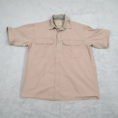 Cabelas Safari Series Shirt Mens Medium Short Sleeve Button Up Outdoor Pockets - Image 1 of 4