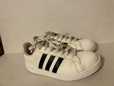 Zapatos deportivos ADIDAS Cloudfoam cómodos negros blancos para mujer talla 7,5 clásicos Foto 1 de 4